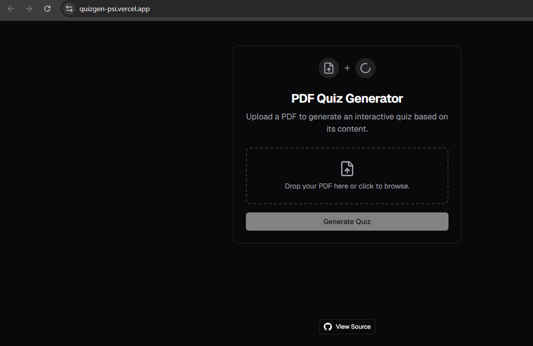 PDF to Quiz Generator